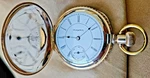 Vintage Hampden 10KT Gold Filled Serviced Pocket Watch. Fixed Price $425.00.