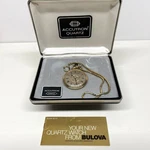 Bulova Accutron Quartz Pocket Watch 12" Chain Syracuse University Issue. Fixed Price $175.00.