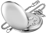 Men's Quartz Pocket Watch, Silver, Arabic Numerals, White Dial, Stainless Ste.... Fixed Price $11.88.