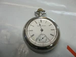Hamilton Watch Co. 17 Jewels Silverode Train Pocket -runs. Fixed Price $140.00.