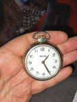 Vintage Bulls Eye West Clox Usa Pocket Watch Item # 40009. Fixed Price $25.00.