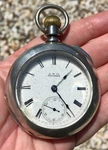 Antique Coin Silver Wm William Ellery Waltham 18 Size. Fixed Price $800.00.