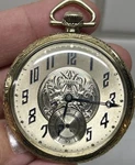 Hampden 15 Jewels Nathan Hale Antique Pocket Watch In Fancy 14K Gold Filled Case. Fixed Price $240.00.