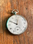 Vintage Omega Pocket Watch Stainless Steel Gold 15 Jewels Manual Swiss Working. Fixed Price $225.00.