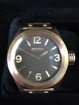 Brera BRETS45 Solotempo Rose Gold Ip Case Brown Strap *new*. Fixed Price $195.00.