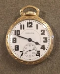 Running! 1947 Hamilton 21JW 16S "992B" Railroad Pocket Watch. Fixed Price $295.00.