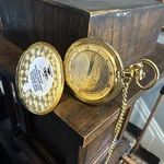 Colibri Pocket Watch Kennedy Gold Tone Case With Chain. Fixed Price $65.00.