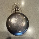 Elgin Silver Full Hunter Pocket Watch Mechanical Roman Numerals Subdial. Fixed Price $175.00.