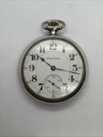 1919 Hamilton Grade 978 Pocket WATCH-17J-ADJ. 16S Nickel Silver Case--running. Fixed Price $89.00.