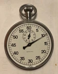 Vintage Swiss Made Breno Mechanical Wind Up Stopwatch - Missing Glass Dome. Fixed Price $19.95.