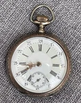 Antique Swiss .800 Silver Pocket Watch Fancy Dial 2 Tone Cylindre 10 Rubis. Fixed Price $170.00.