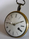 Antique Gold Plated Fusee Pocket Watch - Front Key Wind. Fixed Price $218.10.