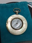 Mother Of Pearl Pocket Watch Swiss 15 Jewels (not Running). Fixed Price $99.95.