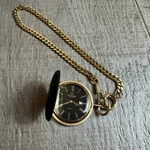 Vintage Jules Jurgensen Gold Tone Pocket Watch With Matching Chain. Fixed Price $50.00.