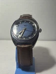 Vintage Westclox 17 Jewels Manual Wind Blue Dial Cushion Case Mens Watch Running. Fixed Price $99.99.