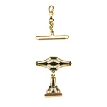 Antique Victorian J.m. Fisher Gold Filled Green Enamel Ribbon Style Watch Fob. Fixed Price $145.00.