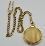 Waltham Quartz Gold Tone Full Hunter Pocket Watch Moon Phases With Chain - Works. Fixed Price $129.99.