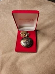 Vtg Pocket Watch Andre Rivalle Gluck Trading Co Hunting Scene Swiss Made Nos. Fixed Price $79.99.