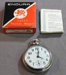 Endura Tuffy Pocket Watch Model 164 1960S Made Great Britain Working. Fixed Price $79.99.