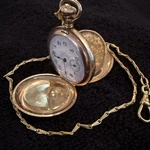 Mint Elgin Os 7J Grade 320 Ladies' Fancy Multi-color Dail Pocket Watch 14K G.f. Fixed Price $450.00.
