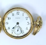 Ladies Antique Elgin 14K Hunter Pocket Watch/ Pendant (grade 263) 31.2G. Fixed Price $1615.00.