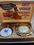 Great American Railroads Pocket Set-union Pacific-watch-chain-medallion. Fixed Price $112.50.