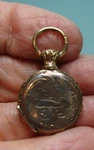 Antique Petite Etched Double Sided Pocket Watch Style Locket. Fixed Price $89.99.