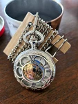 Kansas City Railroad Pocket Watch 26' Inch Chain New Inspired By Jesse James. Fixed Price $16.00.