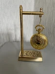 Vintage Type Solid Brass Carved Pocket Watch Display Stand. Fixed Price $25.55.