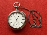 Antique Illinois America Pocket Watch 7J Key Wind Silverine Case 152346. Fixed Price $99.99.