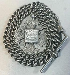 Sterling Silver Pocket Watch Chain & Fob - Antique Albert Graduated Links. Fixed Price $235.66.