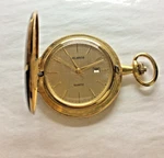 Helbros Pocket Watch Quartz Enameled Case New Battery Running. Fixed Price $64.99.