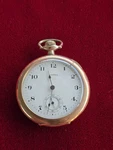 Hampden Pocket Watch 17 Jewels Minute Man Gold Filled Runs Canton Ohio. Fixed Price $279.00.