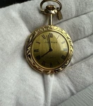 Vintage 1960S Andre Rivalle Enamel Floral Art Swiss Mech Pocket Pendant Watch. Fixed Price $100.00.