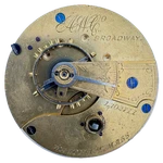 Antique 18S 1880 Waltham 1877 Key Wind Pocket Watch Movement Broadway Usa 7J. Fixed Price $84.75.
