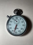 Vintage Chateau Stop Watch 1/5 Piece Pocket Timer Swiss Light Blue Dial. Fixed Price $26.99.