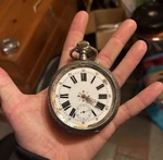 Vintage Or Antique Large Eclipse Silver Pocket Watch .800. Fixed Price $150.00.