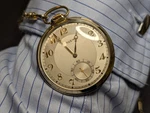 Vintage Gruen Precision Gold Filled Pocket Watch With Chain. Fixed Price $522.00.