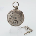 Antique Silver James Brown Key Wind Pocket Watch Working Beautiful Dial Preowned. Fixed Price $449.99.