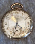 Antique Gruen Pocket Watch Semi-thin 756 10S 17 Jewel Opeb Face Case CIR.1926. Fixed Price $125.00.