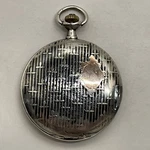 Omega Pocket Watch Swiss Full Hunter Silver Gold 51MM S/n: 4172115. Fixed Price $349.00.