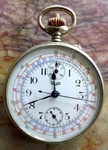 Heuer Chronometer Pocket & Stop Watch 1930'S. Fixed Price $2745.00.