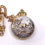 Milan Deer Hunting Gold/silver Tone Pocket Watch With Chain 2+ Ship Free. Fixed Price $19.99.