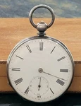 Antique L. Perret Ller Gen Pocket Watch 0.800 Silver 50MM, Key-wind SB802. Fixed Price $179.95.