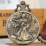 Lady Liberty Pocket Watch - Double Sided Face Us Eagle Design. Fixed Price $16.16.