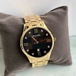 Bulova Classic 97D108 Diamond Black Dial Gold-tone Bracelet Men's Quartz Watch. Fixed Price $159.11.