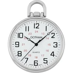 Gotham Men's Silver-tone Ultra Thin Railroad Open Face Quartz Pocket Watch # .... Fixed Price $111.13.