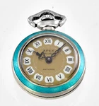 Vintage Apex 17 Jewels Miniature 935 Sterling Silver Enamel Pocket Watch. Fixed Price $130.25.