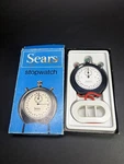 Sears Vintage Stopwatch Swiss Made W/original Box - 1903 Black. Fixed Price $35.00.