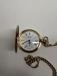 Tissot & Fils Depuis 1853 Vintage Pocket Watch Gold Tone With Chain. Fixed Price $300.00.